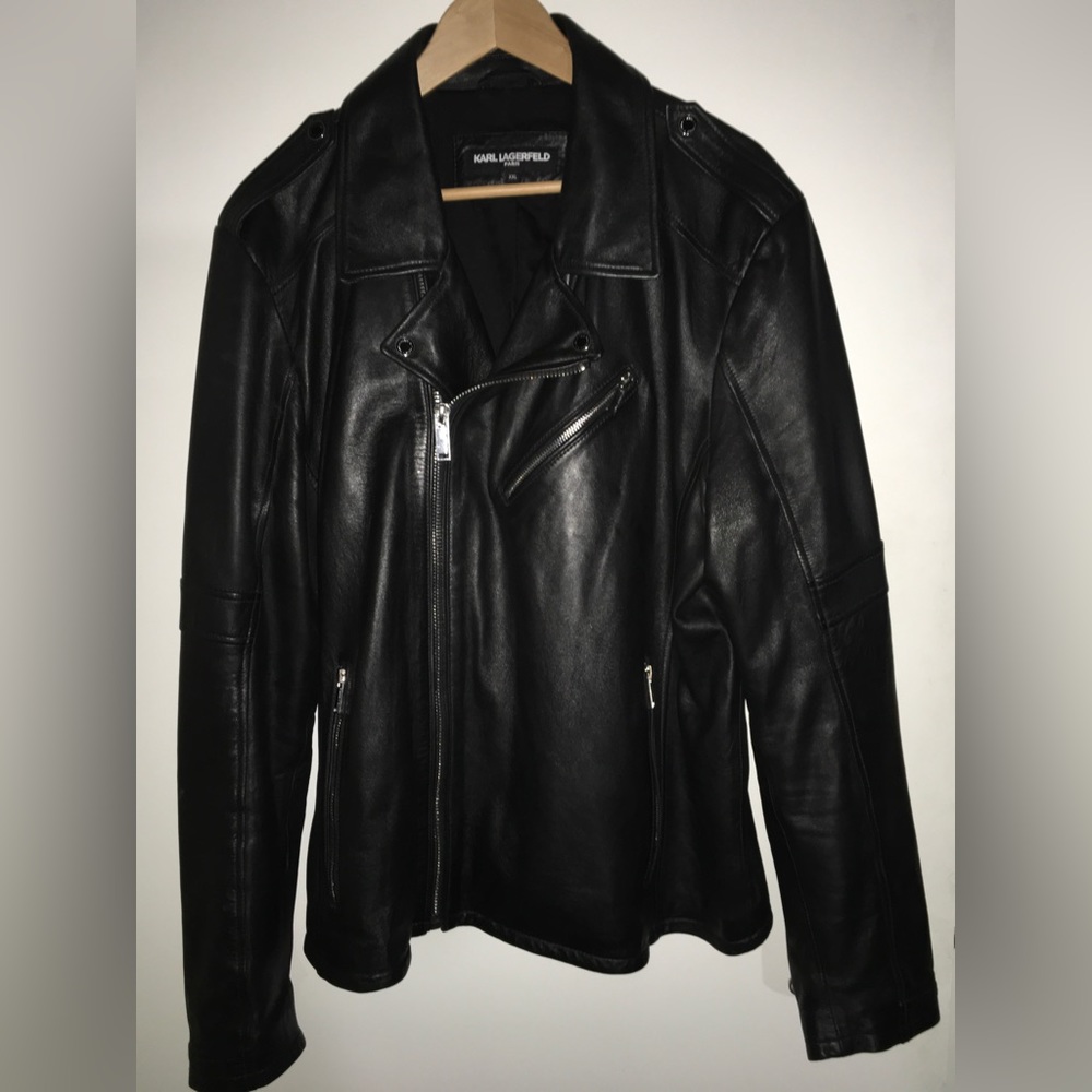 Karl Lagerfeld Leather Biker Jacket